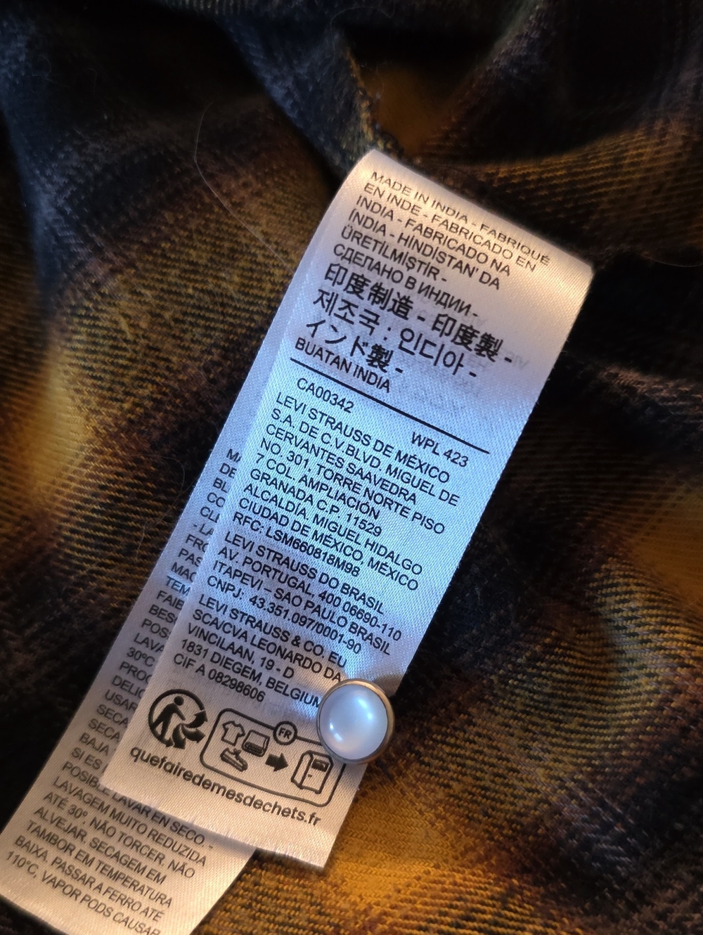 LEVI'S Western Style Snap Button Shirt! M - Picture 5 of 5